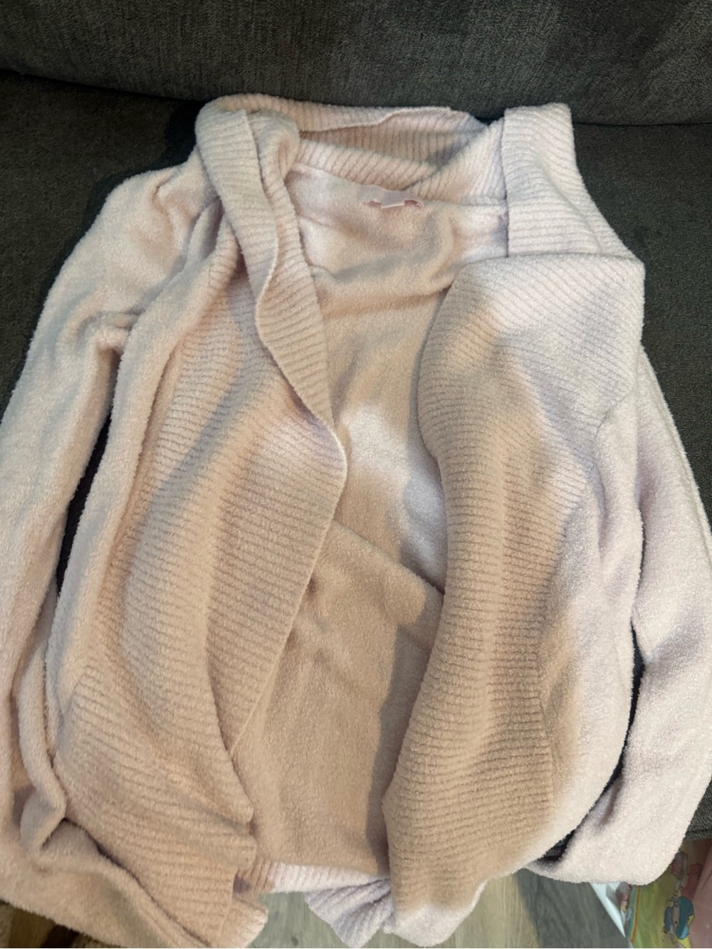 LIGHT PINK COZY CHIC LITE BAREFOOT DREAMS SUPER SOFT JACKET LIKE NEW CONDITION